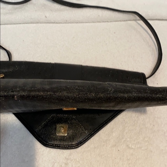 Vintage Fendi Black leather envelope bag - Picture 5 of 8